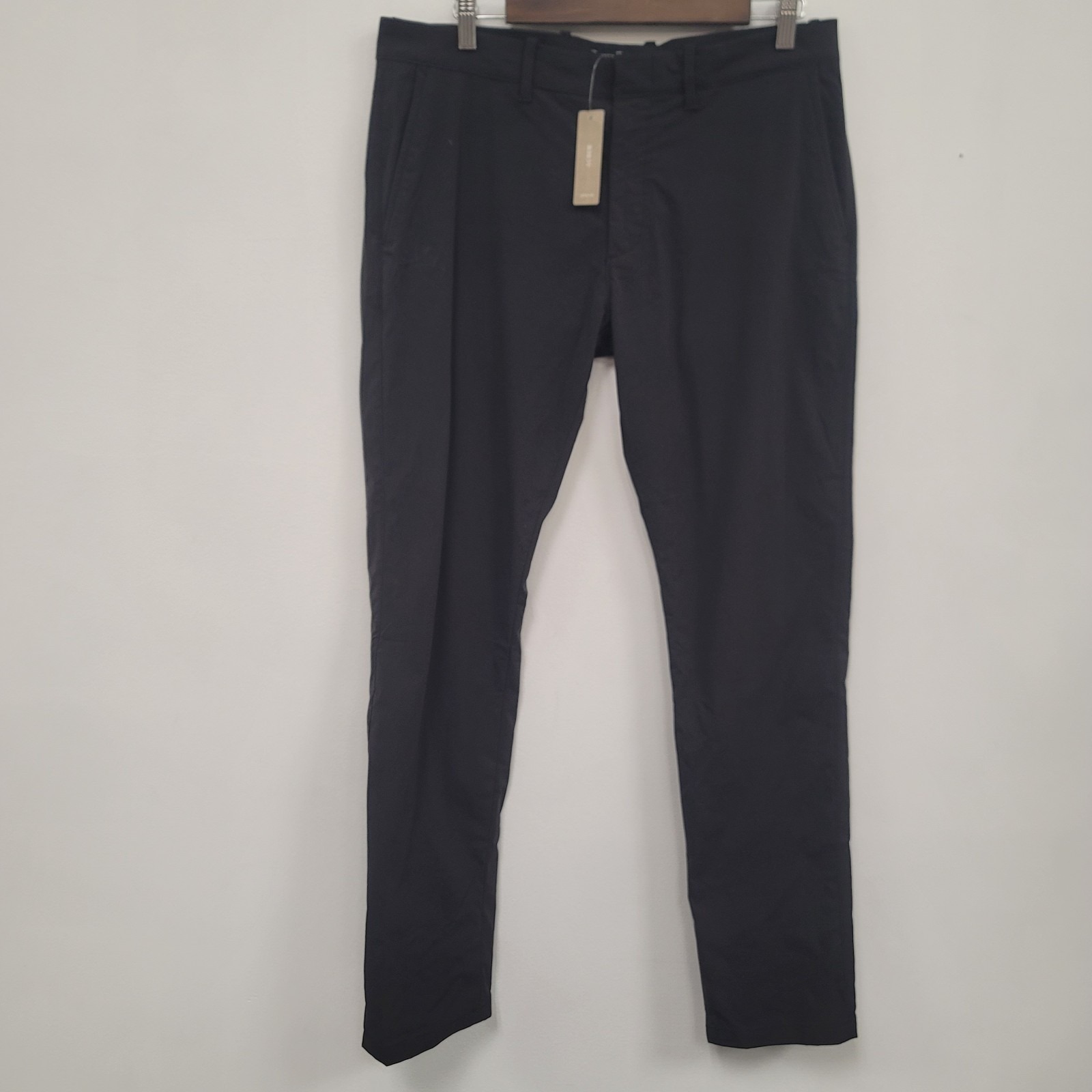 J Crew Mens 484 Slim Fit Tech Chino Pants Size 33 Black Office Career Preppy Nwt